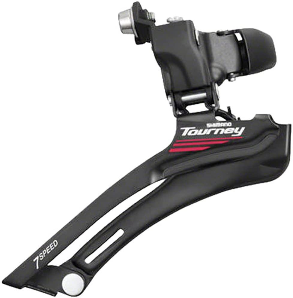 The front derailleur is meant to shift the chain from one chainring to another without the chain rubbing on the front derailleur.