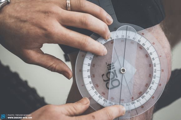 Take the angular measurement after placing the goniometer in the knee joint.