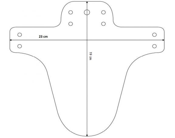 Use a template like this to cut out your DIY mudguard.