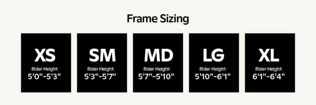 Mountain bikes come in various official sizes, and each size is suitable for specific rider heights.