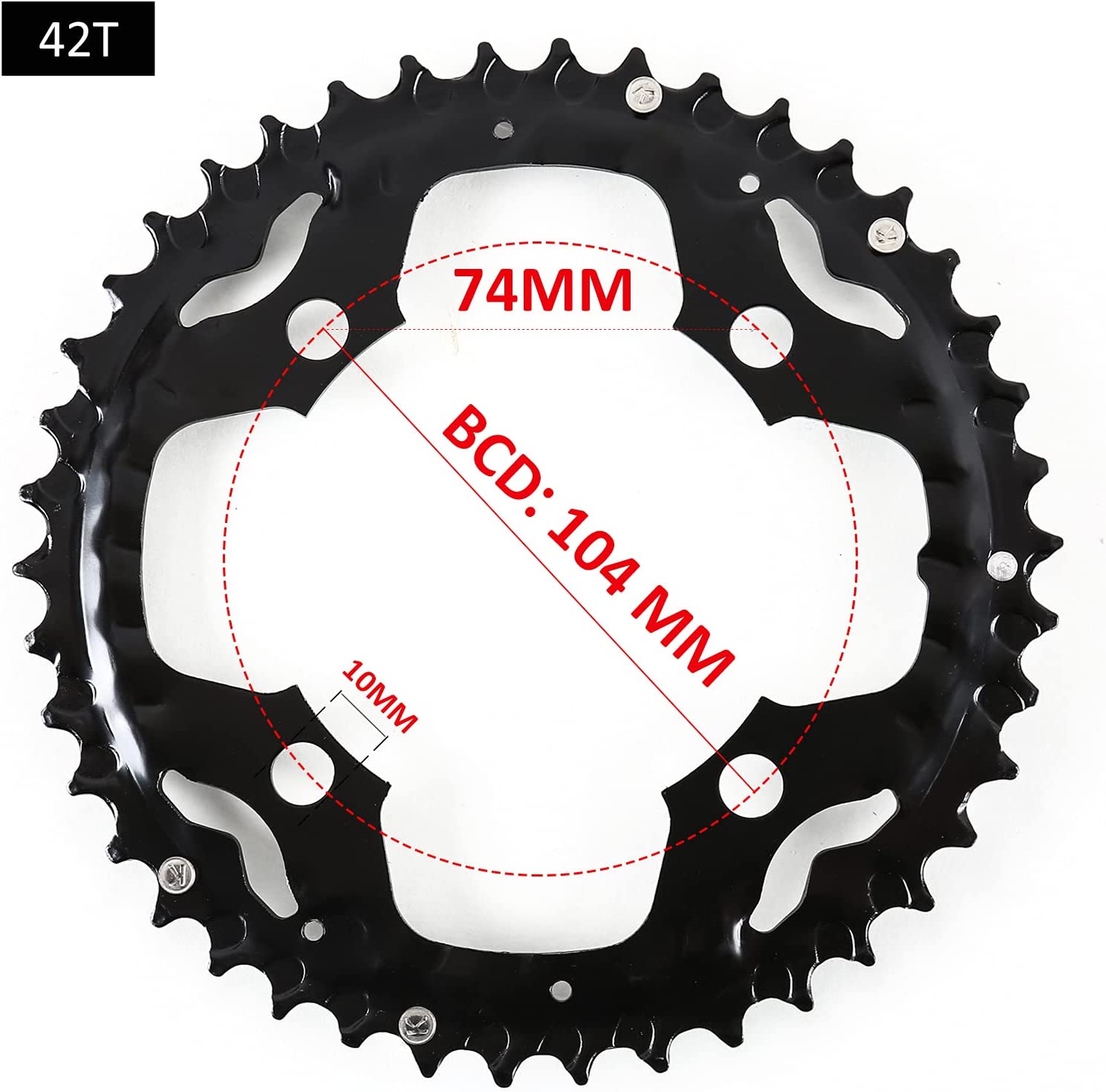 The exact placement of the bolts of a chainring is shown by the BCD.