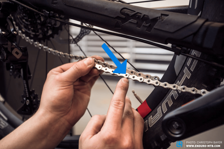 When measuring your mountain bike chain, leave three extra links just in case.