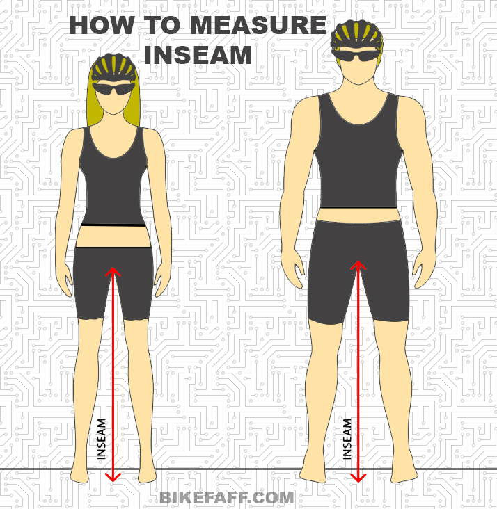You will need to measure the length from the top of your inner-thigh to the floor - also known as the inseam, while standing barefeet.