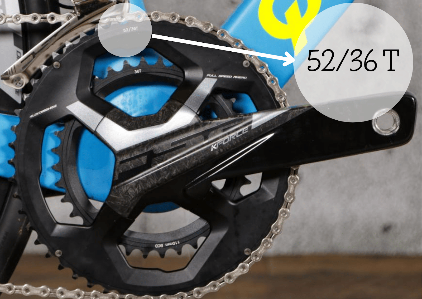 Check to see how many teeth your chainring has by looking at the figure on the side of the chainring itself, or by physically counting the teeth.