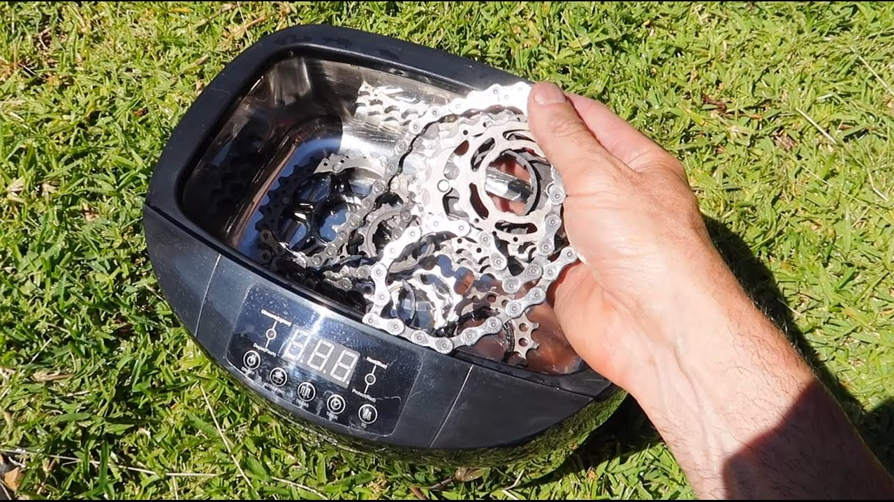 An ultrasonic cleaner like this can help to get your chain thoroughly clean but they can be quite pricey.