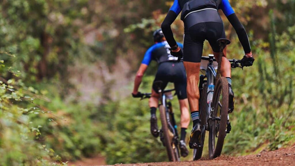 Mountain bikers that ride regularly usually have well-built and toned calf muscles.